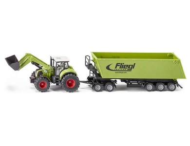 Siku, Traktor mit Frontlader, FARMER Traktor mit Frontlader, Doll und Muldenkipper, Modellfahrzeug