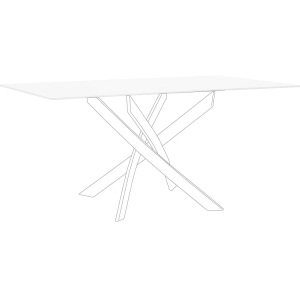 mutoni lifestyle, Tischplatte George weiss 160x90, Tischplatte George weiss 160x90