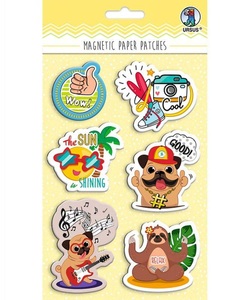 Ursus, URSUS Haftmagnet Paper Patches Funky, URSUS Dekorationsartikel Magnetic Paper Patches Funky