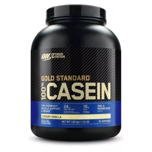 Protein, Optimum Nutrition Casein Pulver 1800g Creamy Vanilla, 100% Casein Gold Standard - 1820g - Creamy Vanilla