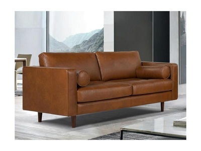 Vente-unique, Ledersofa 2Sitzer VLADIMIR 100% Oberleder Vintage Ledersofa 2Sitzer VLADIMIR 100% Oberleder Vintage, 