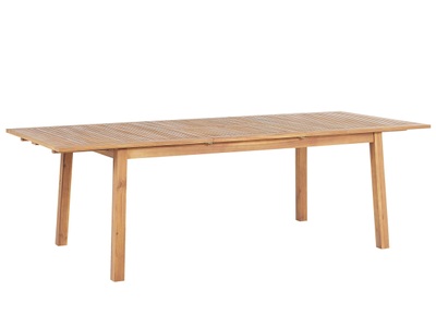 Beliani, Beliani Gartentisch Holz 180/240 x 100 cm ausziehbar CESANA, Beliani - Ausziehbarer Gartentisch aus Akazienholz Klassisch CESANA, One Size, Light Beige