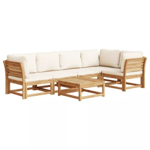 vidaXL, vidaXL 6-tlg. Garten-Lounge-Set mit Kissen Massivholz Akazie, vidaXL 6-tlg. Garten-Lounge-Set mit Kissen Massivholz Akazie