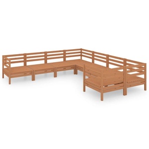 vidaXL, vidaXL 8-tlg. Garten-Lounge-Set Massivholz Kiefer Honigbraun