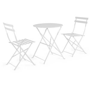mutoni Garten Deluxe, Garten Bistroset Wissant weiss (3-tlg), Garten Bistroset Wissant weiss (3-tlg)