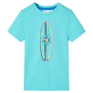 vidaXL, vidaXL Kinder-Kurzarmshirt Aquablau 128