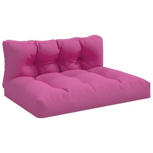 vidaXL, vidaXL Kissen für Palettensofa 2 Stk. Rosa Stoff, vidaXL Palettenkissen 2-tlg. Rosa Stoff