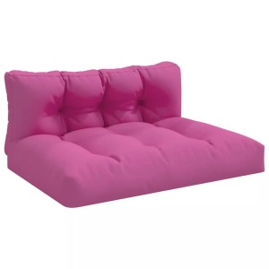 vidaXL, vidaXL Kissen für Palettensofa 2 Stk. Rosa Stoff, vidaXL Palettenkissen 2-tlg. Rosa Stoff