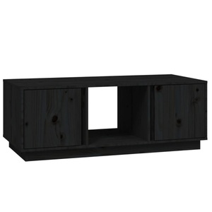 vidaXL, vidaXL Couchtisch Schwarz 110x50x40 cm Massivholz Kiefer, 