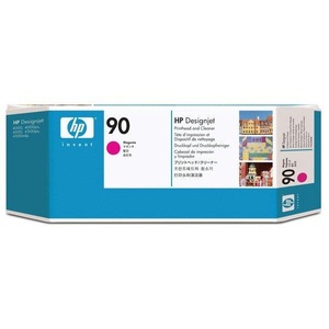 Hp, Original Druckkopf magenta + Reiniger HP No. 90, C5056A, Hewlett Packard Druckkopf, Cleaner rot, No.90, C5056A