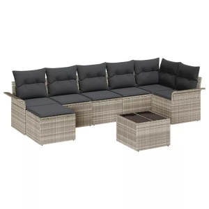 vidaXL, VidaXL - Gartensofa-set poly-rattan, One Size, Grau