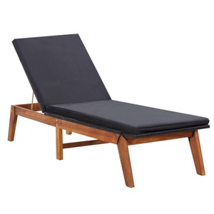 Diverse Hardware, Sonnenliege mit Auflage Poly Rattan und Massivholz Akazie, vidaXL Sonnenliege mit Auflage Poly Rattan und Massivholz Akazie