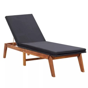 Diverse Hardware, Sonnenliege mit Auflage Poly Rattan und Massivholz Akazie, vidaXL Sonnenliege mit Auflage Poly Rattan und Massivholz Akazie