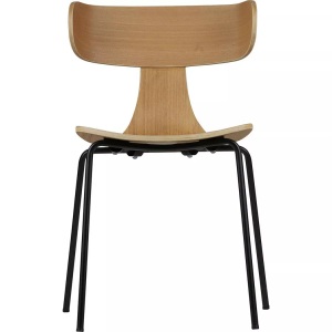 BePureHome, BePureHome Holzstuhl Set Natur mit Beinen aus Metall (2er-Set), Holzstuhl Form Natur