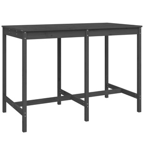 vidaXL, vidaXL Gartentisch Grau 159,5x82,5x110 cm Massivholz Kiefer