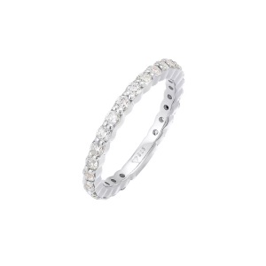 Elli, Ring Memoire Eternity Zirkonia Funkelnd 925 Silber Unisex Silber 52mm, Elli - Ring Memoire Eternity Zirkonia Funkelnd 925 Silber, 52mm, Silber