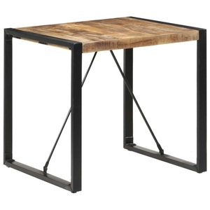 vidaXL, vidaXL Esstisch 80x80x75 cm Raues Mangoholz, vidaXL Esstisch 80x80x75 cm Raues Mangoholz