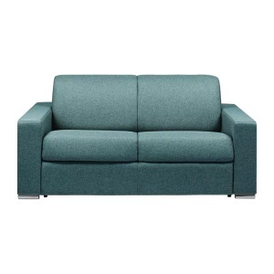 LINEA SOFA, LINEA SOFA - Schlafsofa 2-Sitzer - Liegefläche: 120 cm - Matratzenhöhe: 22 cm - Stoff - Blau - CALITO, One Size