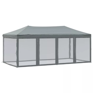 vidaXL, vidaXL Partyzelt Faltbar mit Seitenwänden Anthrazit 3x6 m, vidaXL Partyzelt Faltbar mit Seitenwänden Anthrazit 3x6 m