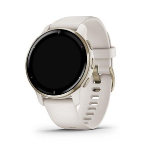 Garmin, Garmin Venu 2 Plus Smartwatch with Silicone Change Watch Band 20mm weiß/gold 2022 Laufuhren & Brustgurte, 