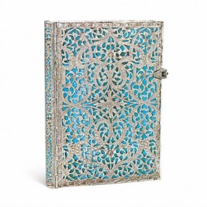 Hartley & Marks Publishers Ltd (Paperblanks), Maya Blau Midi (Liniert), Paperblan Notizbuch Maya Blau, 130mm x 180mm, liniert, 240 Seiten, PB2562-7