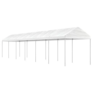 vidaXL, vidaXL Pavillon mit Dach Weiß 13,38x2,28x2,69 m Polyethylen, vidaXL Pavillon mit Dach Weiß 13,38x2,28x2,69 m Polyethylen