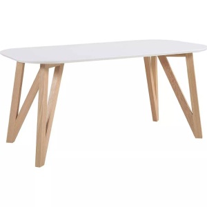 mutoni casual, Esstisch Eiche weiss 120x80, SalesFever Esstisch, Haarnadelbeine aus massiver Eiche