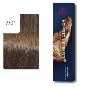 Wella Professionals, Wella Professionals Color Kolestone Perfect ME+ PURE NATURALS 7/01 mittelblond natur-asch 60ml, Wella Koleston Perfect Me+ Pure Naturals Haarfarbe 60 ml 7/01 mittelblond natur-asch