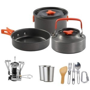 eStore, Campingkocher mit Kaffeekanne und Brenner Campingkocher mit Kaffeekanne und Brenner, eStore - Campingkocher mit Kaffeekanne und Brenner, Schwarz