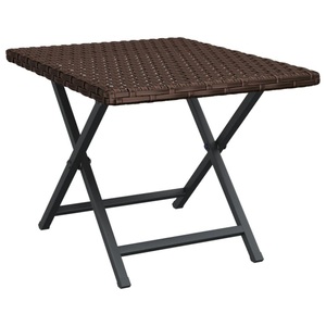 vidaXL, vidaXL Klapptisch Braun 45x35x32 cm Poly Rattan, vidaXL Klapptisch Braun 45x35x32 cm Poly Rattan