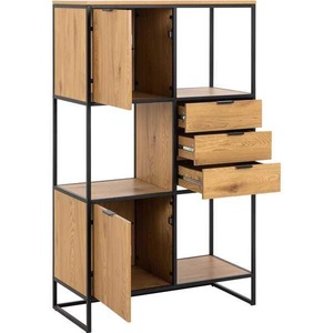 mutoni scandi, Regal Colerne mit 3 Regalboden Metall braun, Regal Colerne mit 3 Regalboden Metall braun