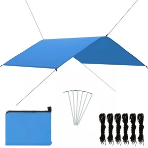 vidaXL, vidaXL Outdoor Tarp 4x4 m Blau, vidaXL Outdoor-Tarp 4x4 m Blau