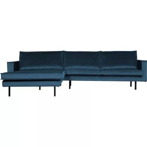 mutoni casual, Ecksofa mit Longchair Rodeo Links Blue, Ecksofa Rodeo mit Longchair Links Velvet Blue 300x155
