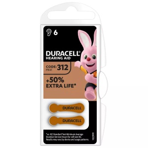 Duracell, Hörgerätebatterie, Duracell Batterie EasyTab 312 Zinc Air D6 1.4V