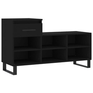 vidaXL, vidaXL Schuhregal Schwarz 102x36x60 cm Holzwerkstoff