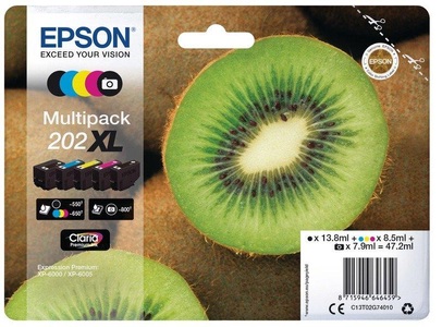 Epson, Epson Multipack 202Xl Tintenpatrone, Epson 202 XL Multipack Kiwi T02G740 Tintenpatrone ? Druckerpatronen/Tintenpatronen