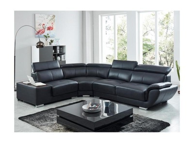 Vente-unique, Ecksofa Leder NAHIA Ecke Links Ecksofa Leder NAHIA Ecke Links