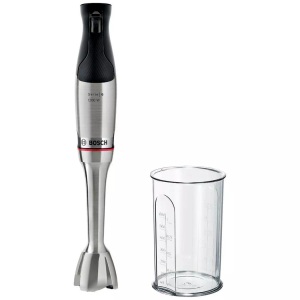 Bosch Haushalt, Bosch Haushalt Serie 6 ErgoMaster Stabmixer 1200 W mit Mixbecher, BPA-frei Edelstahl, Schwarz, Bosch MSM6M810 Stabmixer