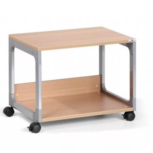 Durable, DURABLE Multifunktions- / Druckerfahrwagen 2 Böden silber / Buche, Durable Multifunktionswagen, System Trolley Metallic-Silber, Buche (B x H x T) 600 x 477 x 432 mm 3710124 1 St.