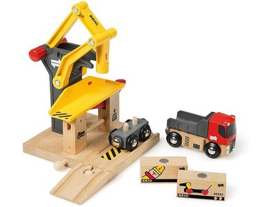 BRIO, Brio Frachtverladestation 6-teilig in bunt, World Frachtverladestation, Spielgebäude