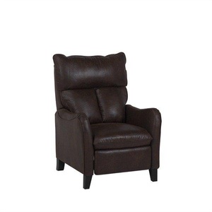 Beliani, Beliani Sessel Kunstleder braun verstellbar ROYSTON, Beliani - Sessel aus Kunstleder Retro ROYSTON, One Size, Erdbraun