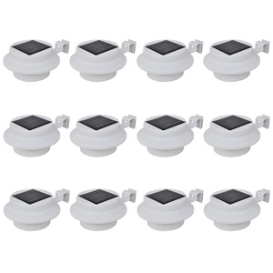 Diverse Hardware, Aussenleuchte Solar Zaunlichter 12 Stk. LED Weiss, vidaXL Solar-Außenleuchten für Zaun 12 Stk. LED Weiß