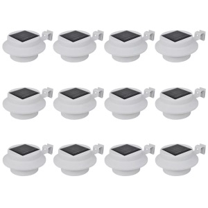 Diverse Hardware, Aussenleuchte Solar Zaunlichter 12 Stk. LED Weiss, vidaXL Solar-Außenleuchten für Zaun 12 Stk. LED Weiß
