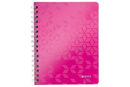 Leitz, LEITZ Spiralbuch WOW PP A5 46390023 pink 80 Blatt, Leitz Spiralbuch WOW, PP, A5, pink metallic, 4639-00-23, (80 Blatt)