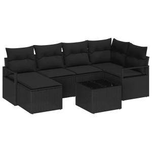 vidaXL, VidaXL - Outdoor-sofa poly-rattan, One Size, Schwarz