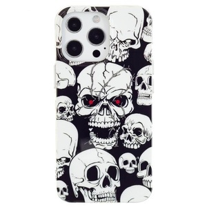 Cover-Discount, iPhone 15 Pro Max - Nachtleuchtende Silikon Hülle Totenkopf, Cover-Discount - iPhone 15 Pro Max Nachtleuchtende Silikon Hülle, Weiss
