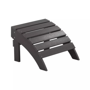 Beliani, Fusshocker Kunstholz dunkelgrau ADIRONDA, Beliani - Garden Fusshocker aus Kunstholz Retro ADIRONDACK, One Size, Spacegrau