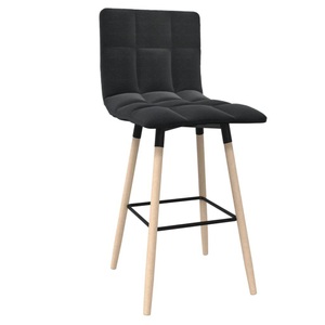 vidaXL, vidaXL Barhocker Schwarz Stoff, 