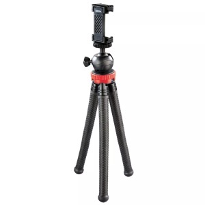 HAMA, Hama 4608 Flexpro RED - Stativ (Rot), HAMA 4608 FLEXPRO RED - Stativ, Aluminium