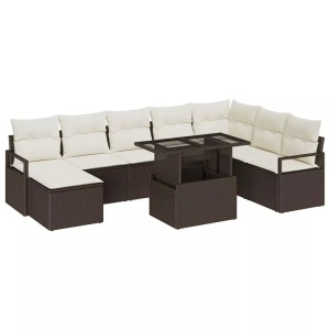 vidaXL, VidaXL - Garten-sofa poly-rattan, One Size, Braun